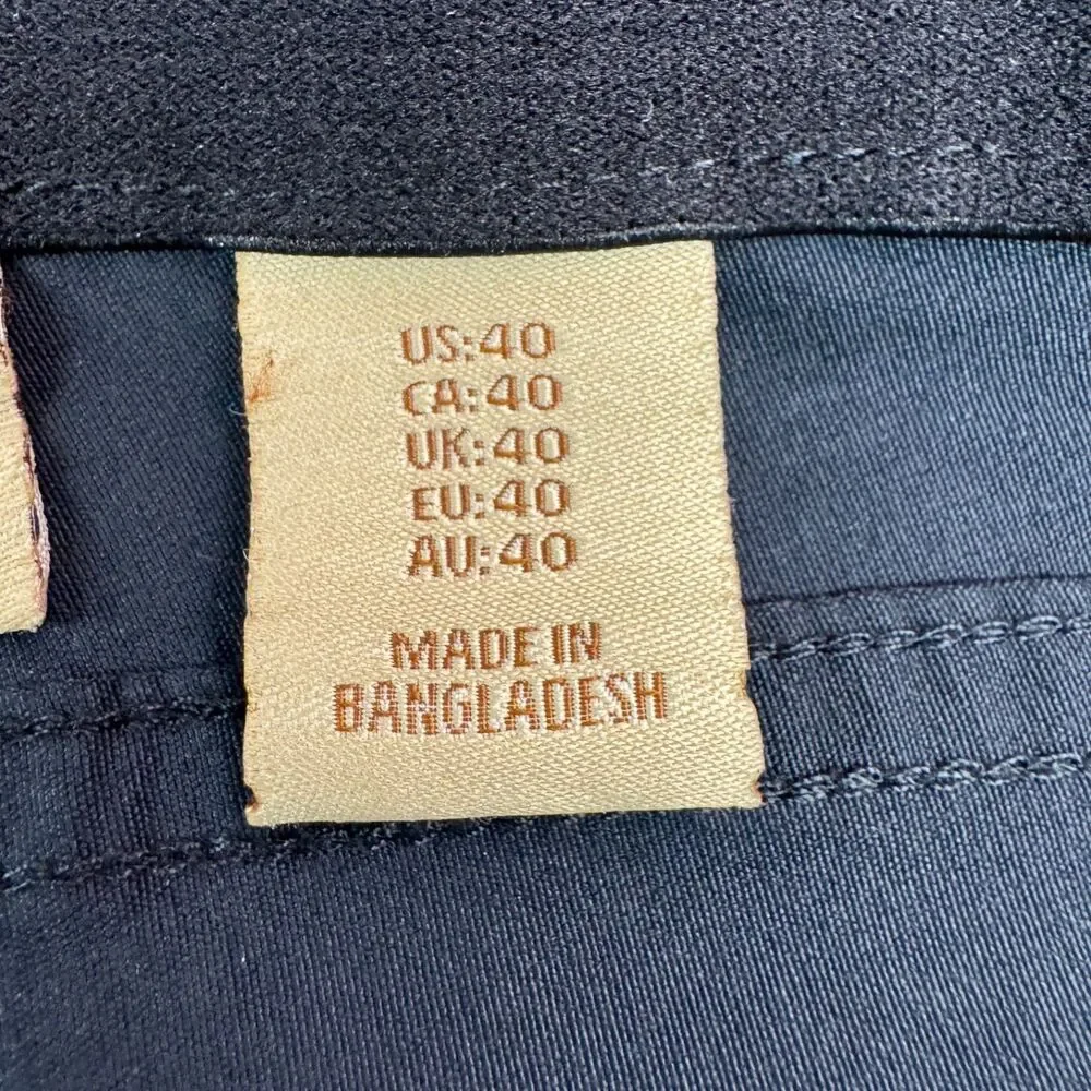 Telluride Clothing Co Men’s Pants Size 40 Black Stretch Nylon Spandex Straight